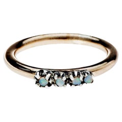 Opal Stacking Ring 14K Gold Silver Egyptian Band J Dauphin