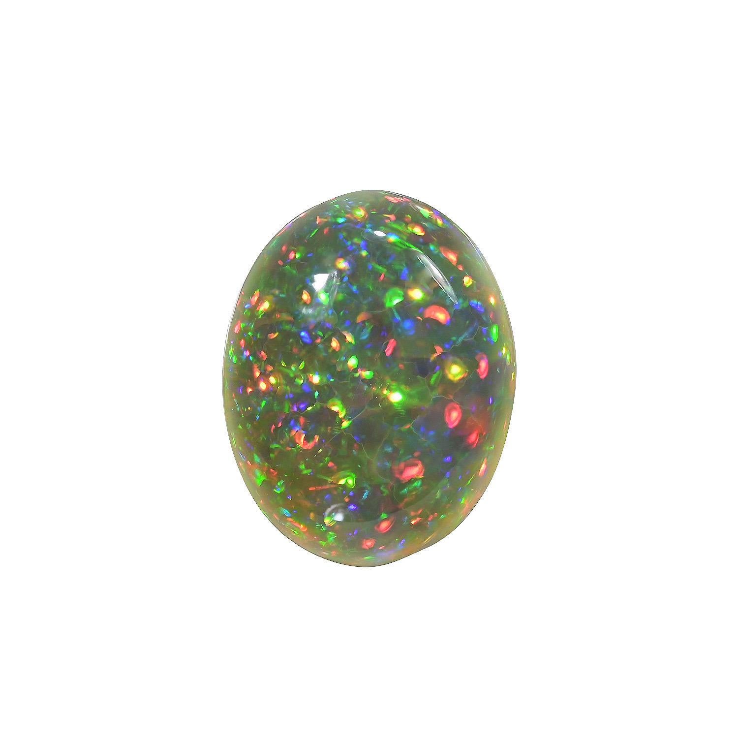Contemporary Opal Stone 10.20 Carat Oval Natural Ethiopian Loose Gemstone For Sale