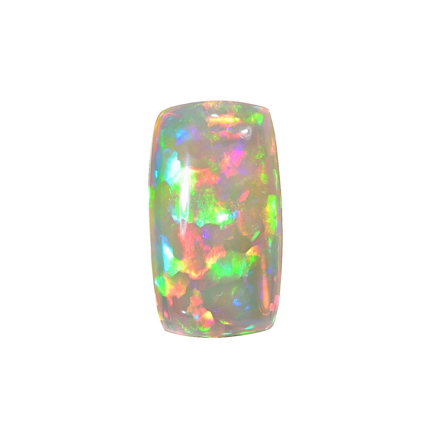 Taille coussin Opal Stone 10.79 Carat Cushion Natural Ethiopian Loose Gemstone (pierre précieuse en vrac d'Éthiopie) en vente
