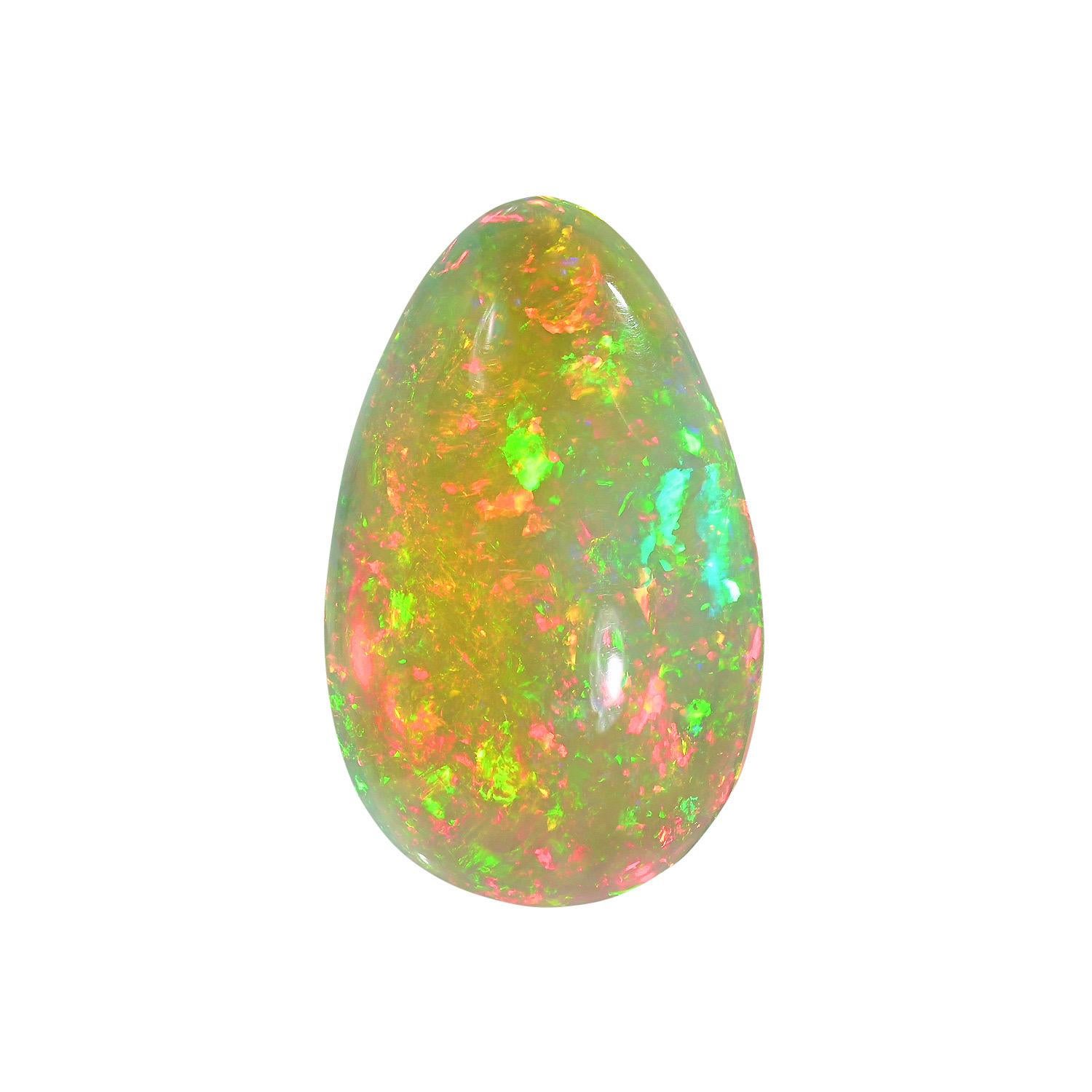 Natural 22.17 Carat Ethiopian Opal pear shaped loose gemstone, offered unmounted to a fine gem lover.
Returns are accepted and paid by us within 7 days of delivery.
We offer supreme custom jewelry work upon request. Please contact us for more