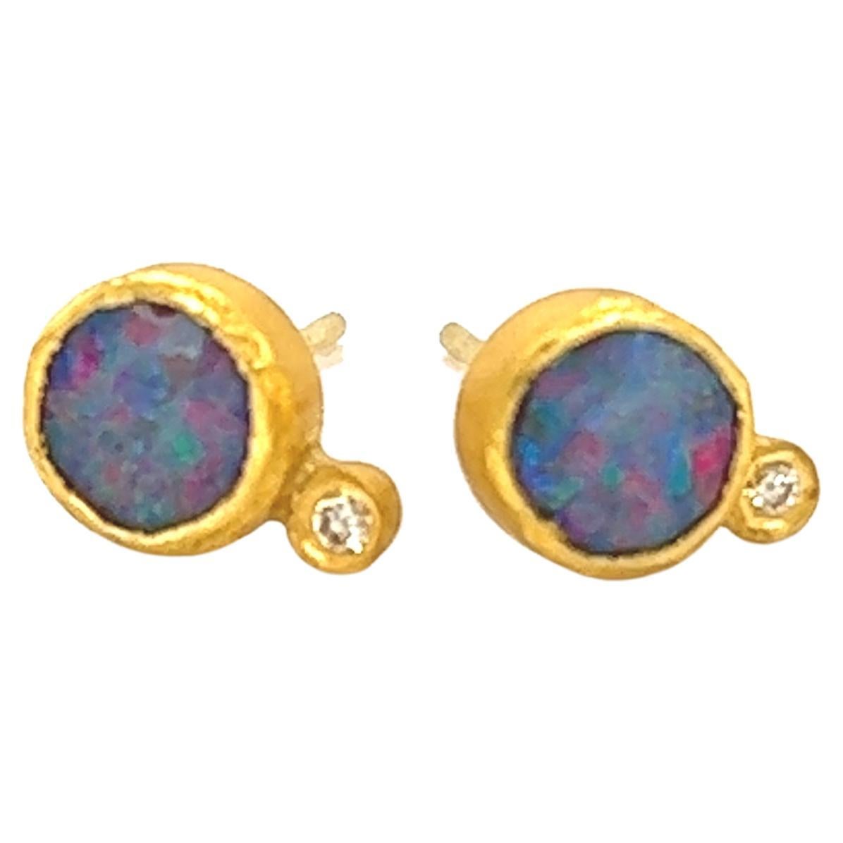 opal and diamond earring wwake