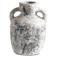 Opal Vase, Handmade Textured Terracotta in Gray