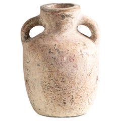 Vase opale, fait à la main, terre cuite texturée en sable