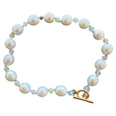 Pulsera perla blanca ópalo
