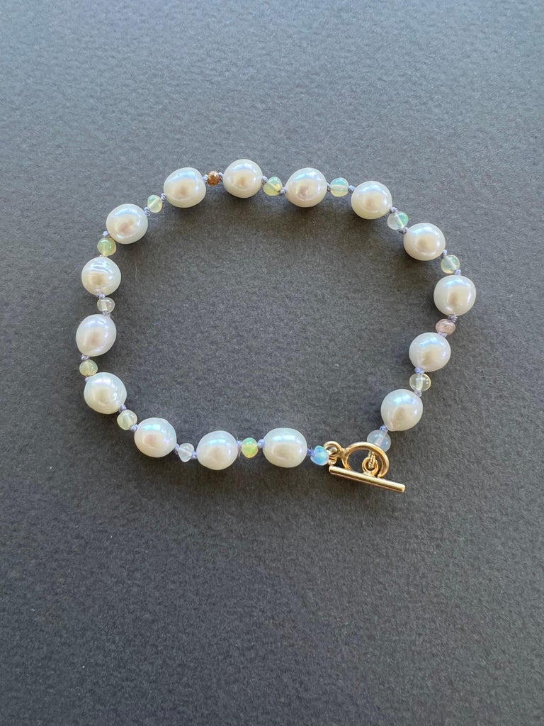 Opal White Pearl Bracelet For Sale at 1stDibs