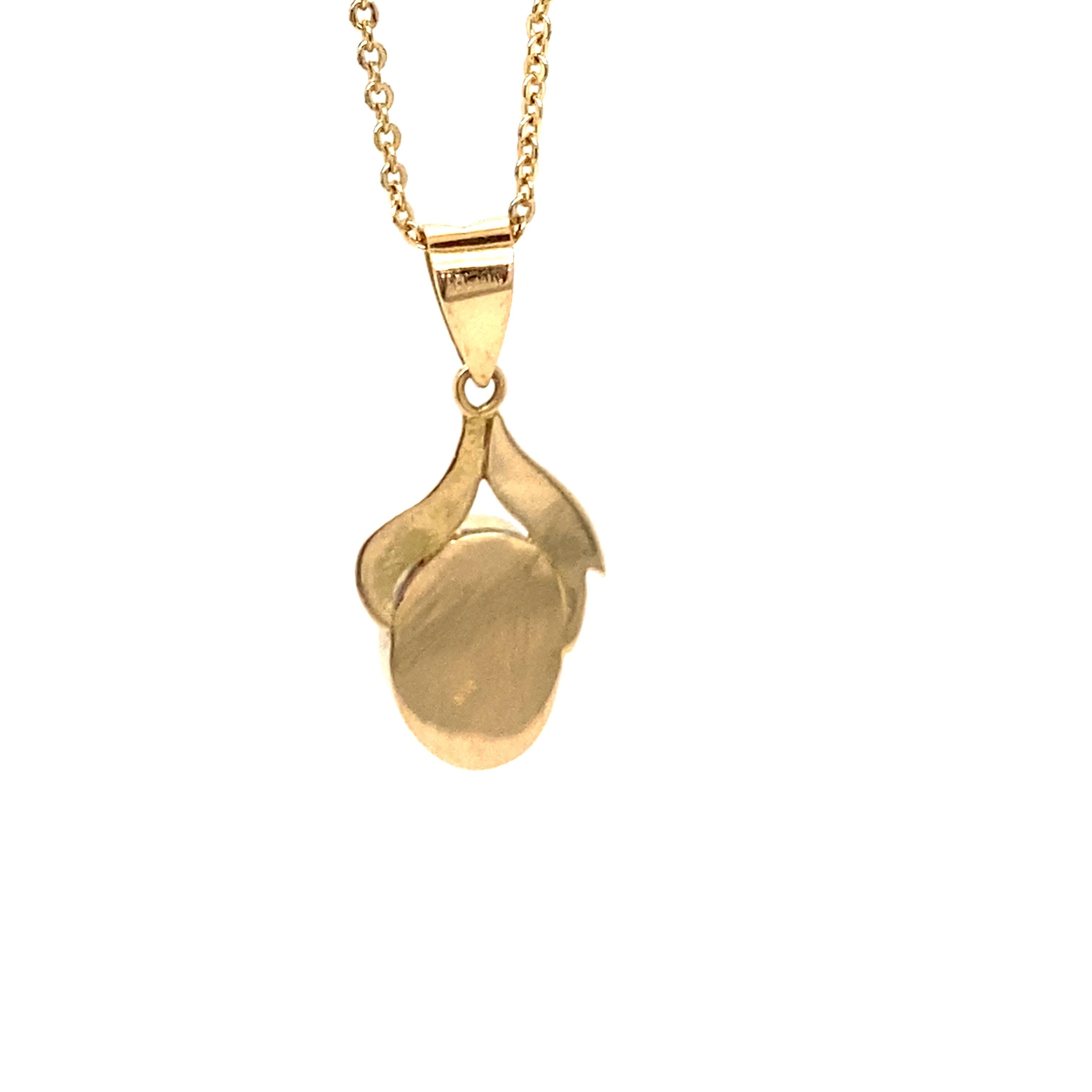 Collier pendentif en or jaune opale Pour femmes en vente