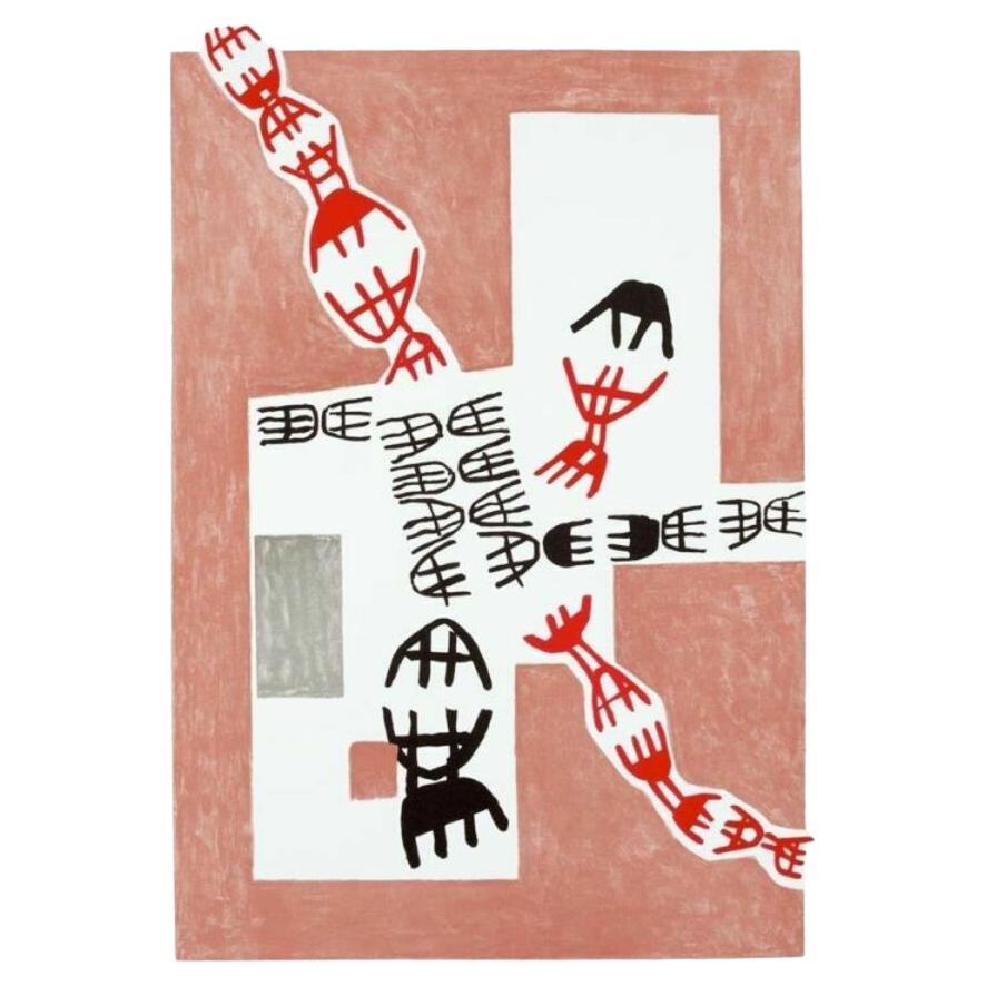 Opale N.7 Lithograph by Guiseppe Capogrossi, 1971 For Sale