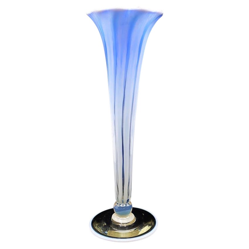 Opalescent - Blue Pastel Favrile Art Glass Vase Louis Comfort Tiffany LCT 1916
