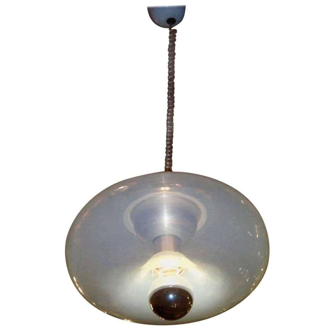 All original round, opalescent Murano glass ceiling fixture model 