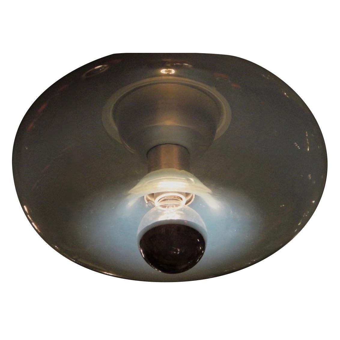 Opalescent Glass Ceiling Fixture by Carlo Nason for Leucos, Italy 1960s For Sale