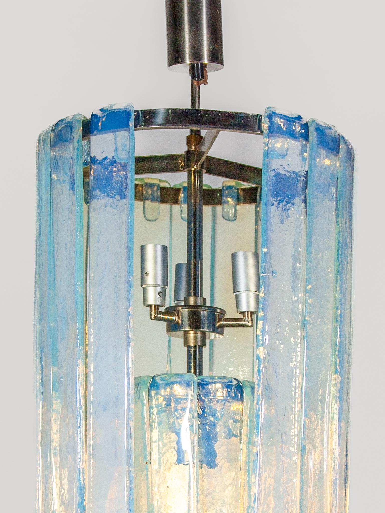 Opalescent Glass Chandelier designed by Carlo Nason for Mazzega, 1960s For Sale 6