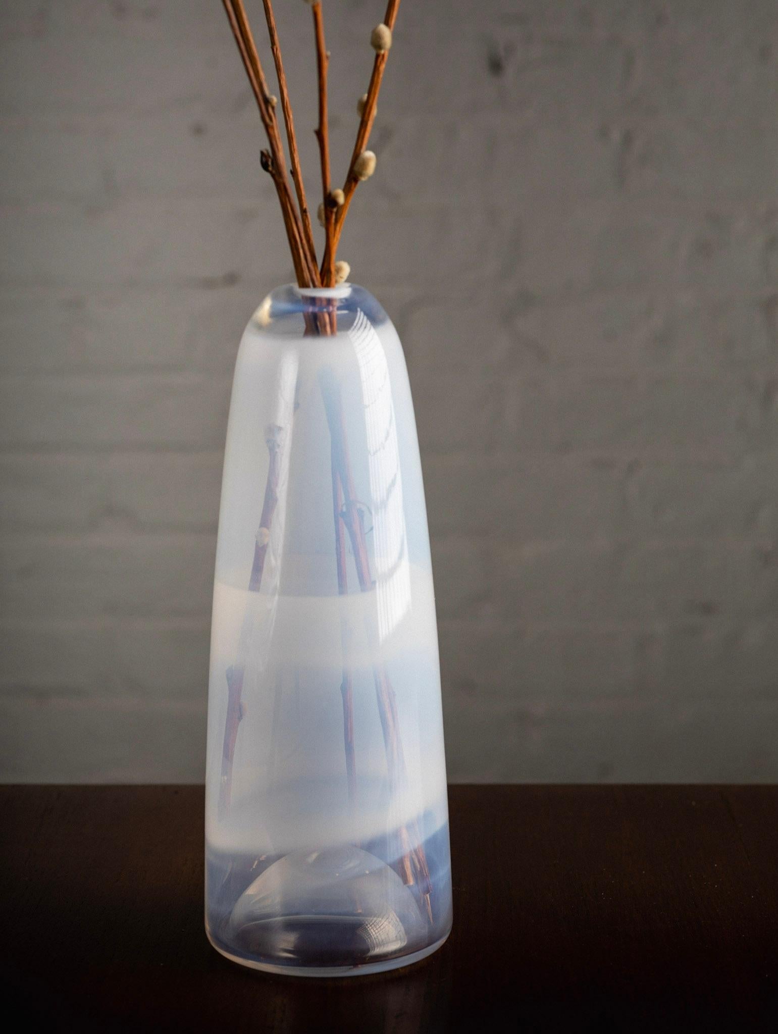 Opalescent Hand Blown Glass Vase 2