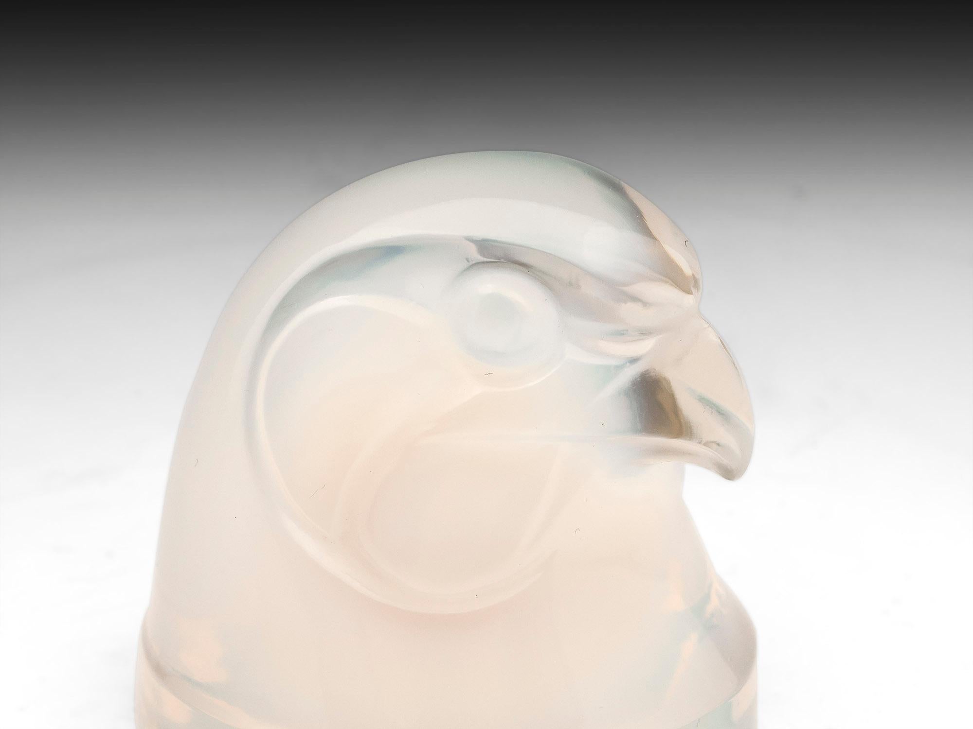 Opalescent Hawk Head by Rene Lalique In Good Condition In Northampton, United Kingdom