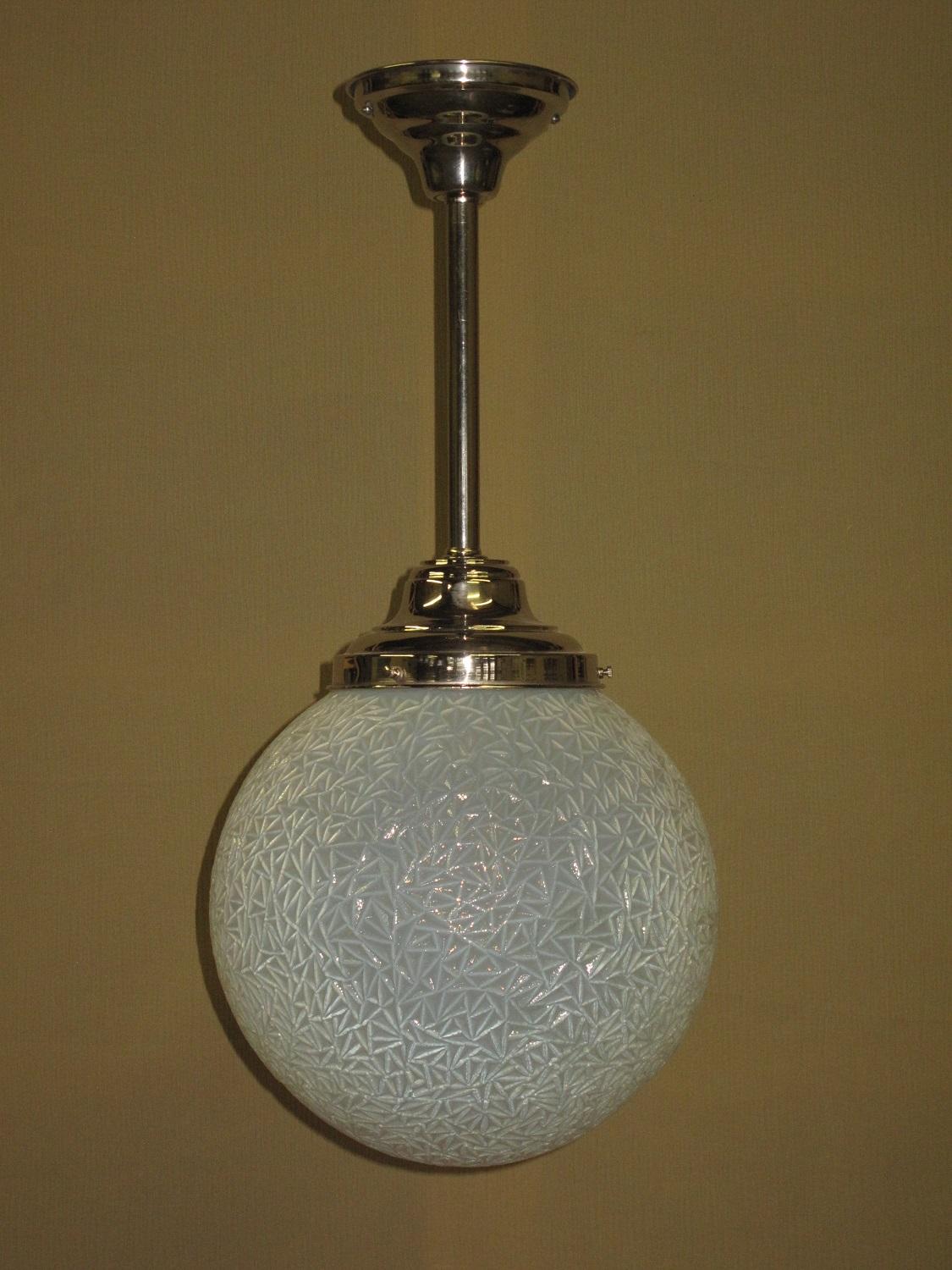20th Century Opalescent Ice Blue Globe For Sale