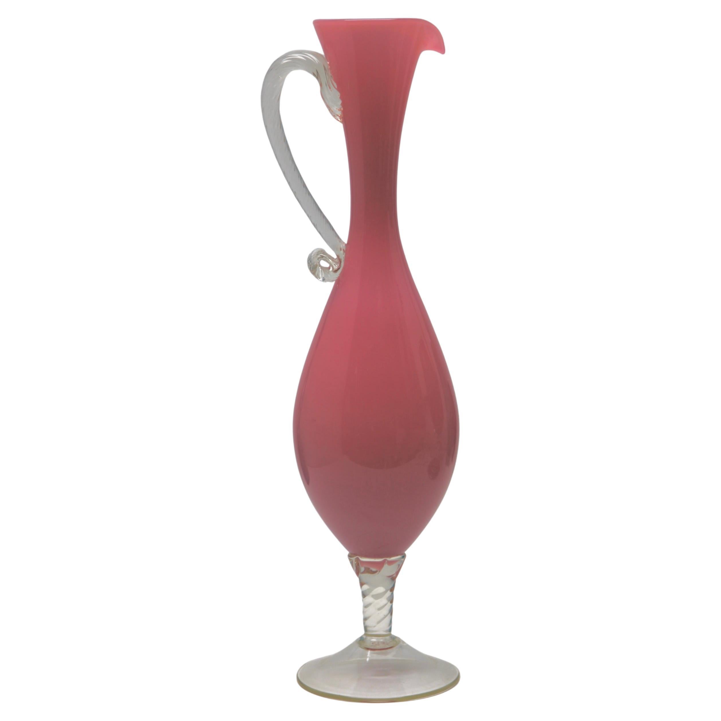 Opalescent Italian Opaline Pitcher from Florence For Sale