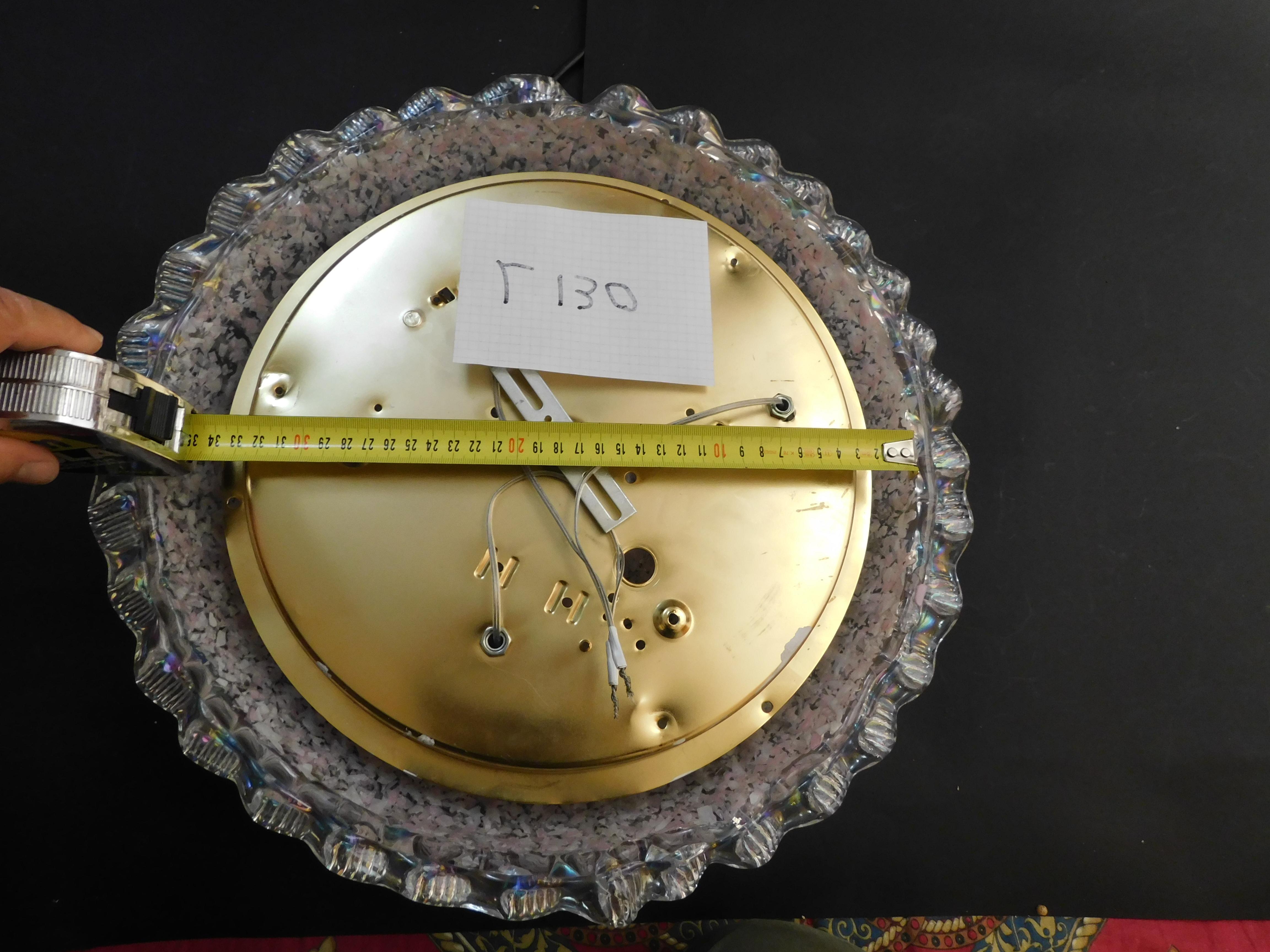 Verre brun Opalescent Murano Flush Mount en vente