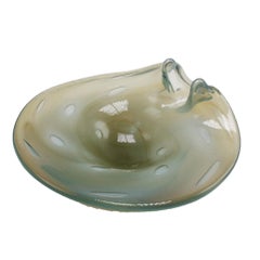 Opalescent Murano Glass Bowl with Bubble Inclusions, circa 1960