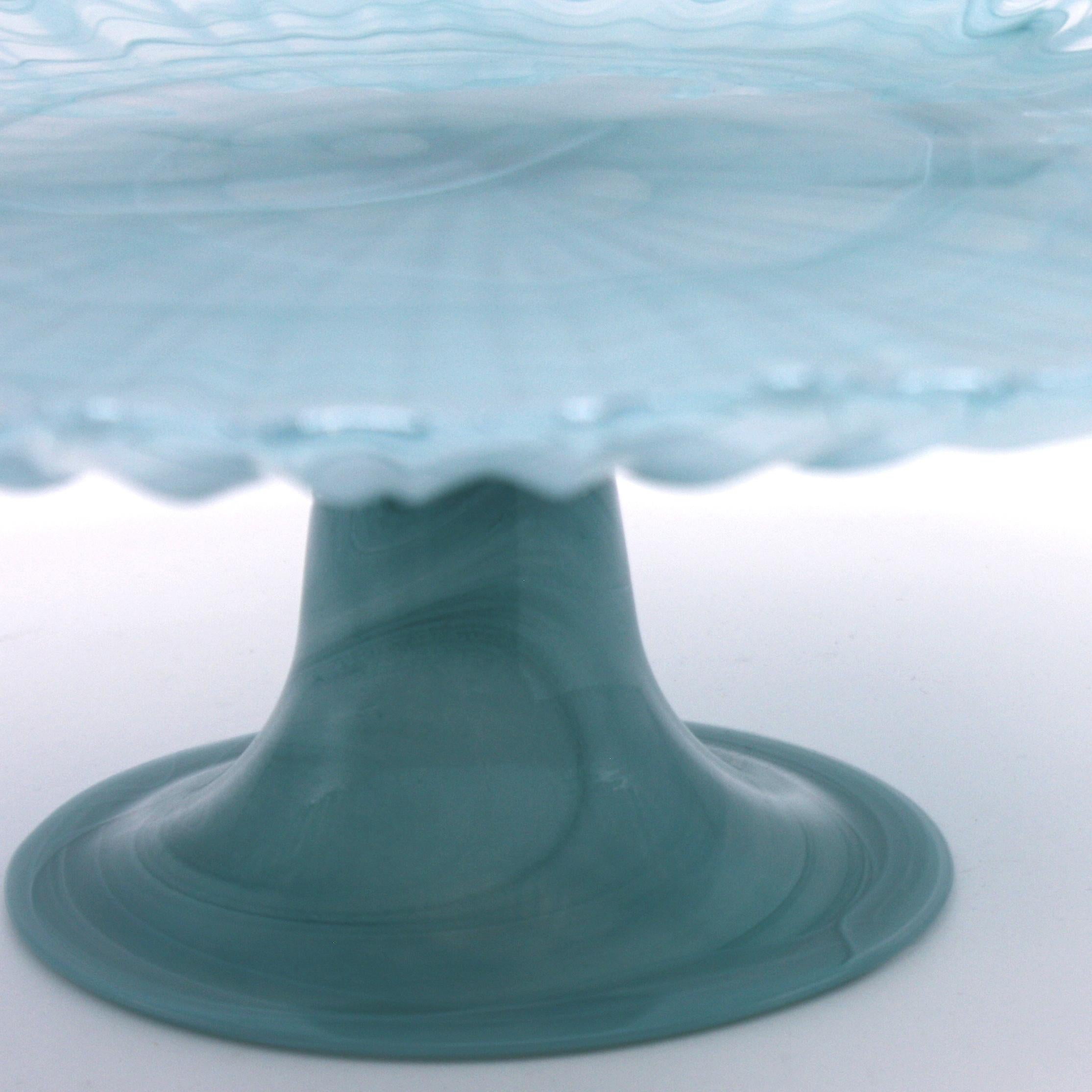 Mid-20th Century Opalescent Murano Glass Cake Stand, circa 1950