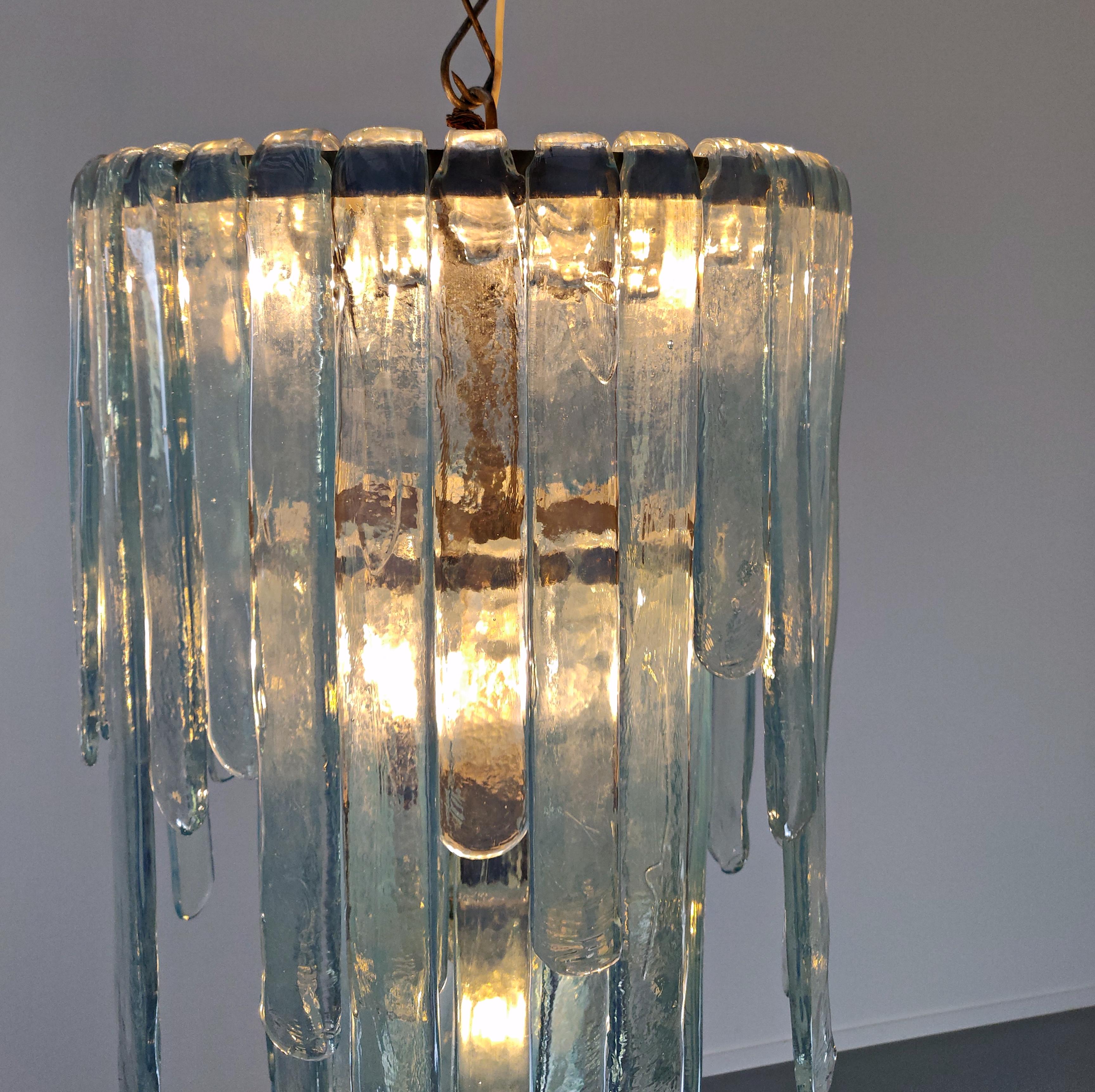 Opalescent Murano Glass Chandelier Model 
