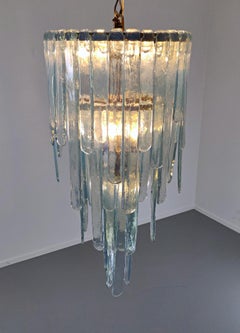 Opalescent Murano Glass Chandelier Model "Cascade" by Carlo Nason for Mazzega