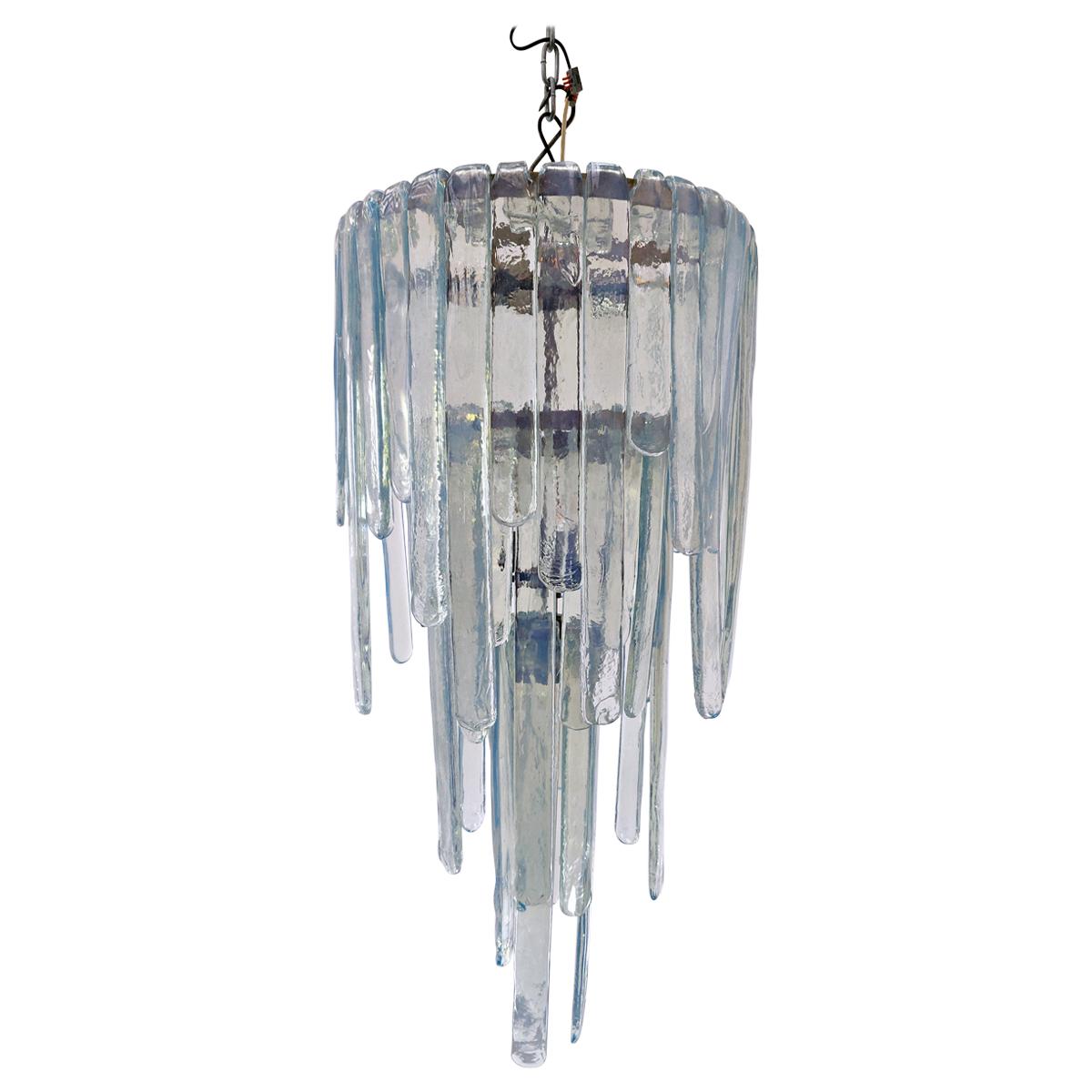 Opalescent Murano Glass Chandelier Model "Cascade" by Carlo Nason for Mazzega