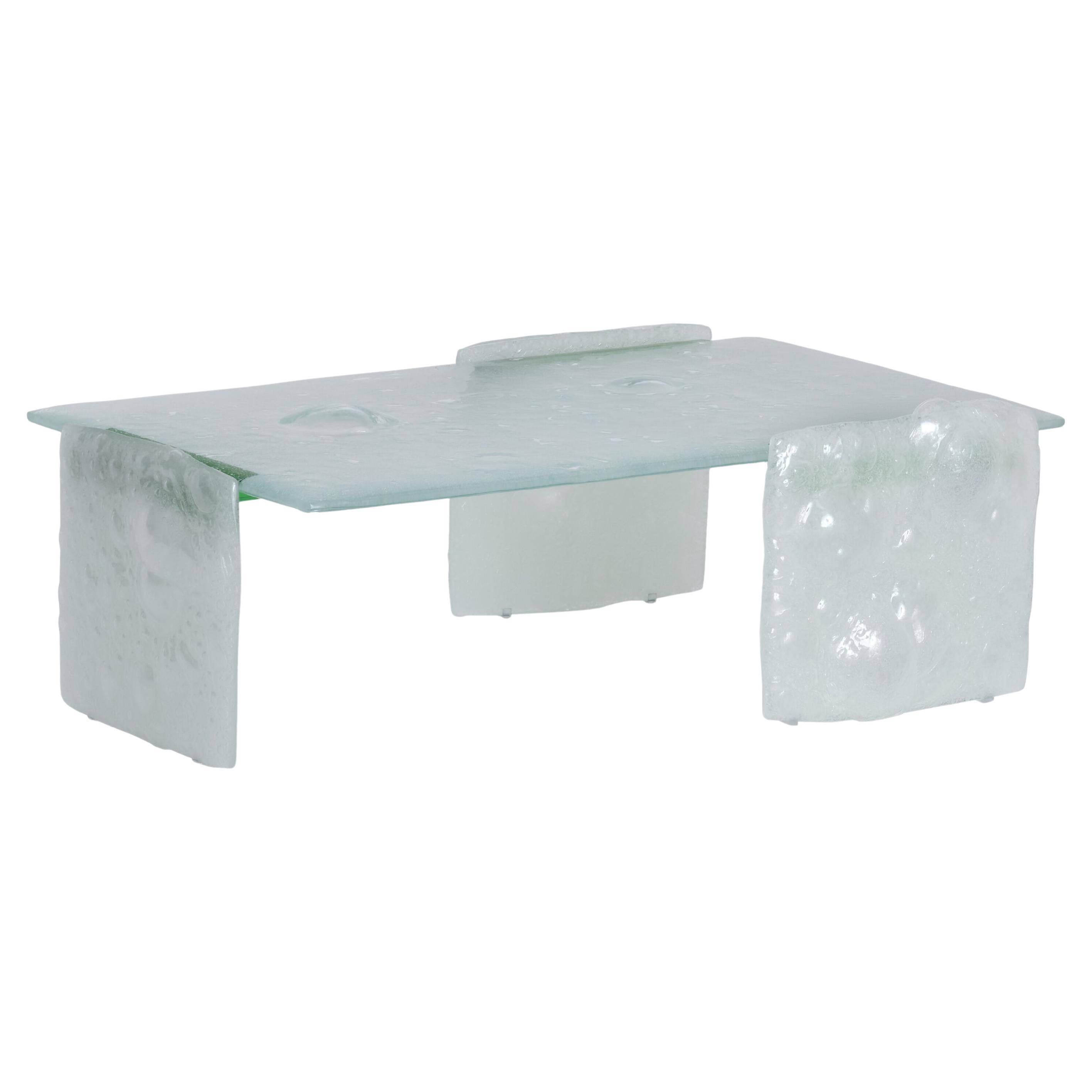 Opalia Low Table by Glas Italia - Extra-Clear Acid-Etched by Patricia Urquiola