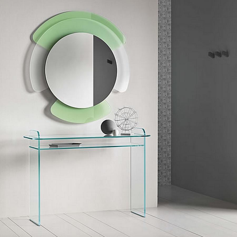 Modern Opalina Glass Console, Designed by Cristina Celestino, Made in Italy For Sale