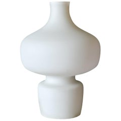 Opaline Blown Glass Lamp by Uno Westerberg for Böhlmarks, Sweden, circa 1965