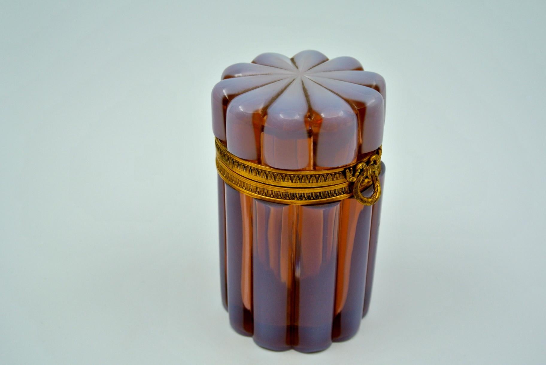 Opaline Box, Gilded Brass Frame 3