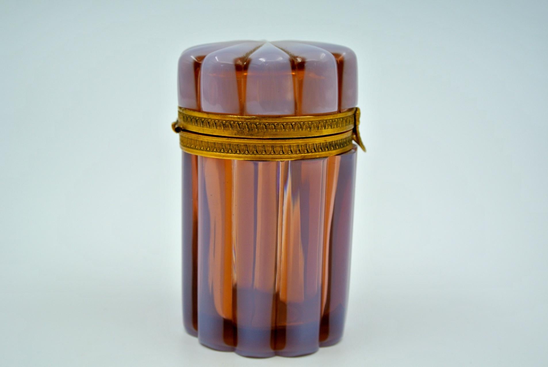 Opaline Box, Gilded Brass Frame 2