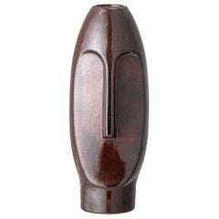 Opaline Brown Glazed Handcrafted Stoneware Vase