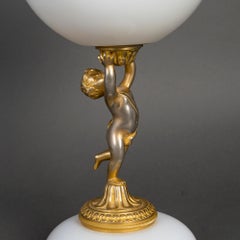 Opaline Candy Dish, Gilded Bronze Frame, Early 20th Century, Napoleon III style.