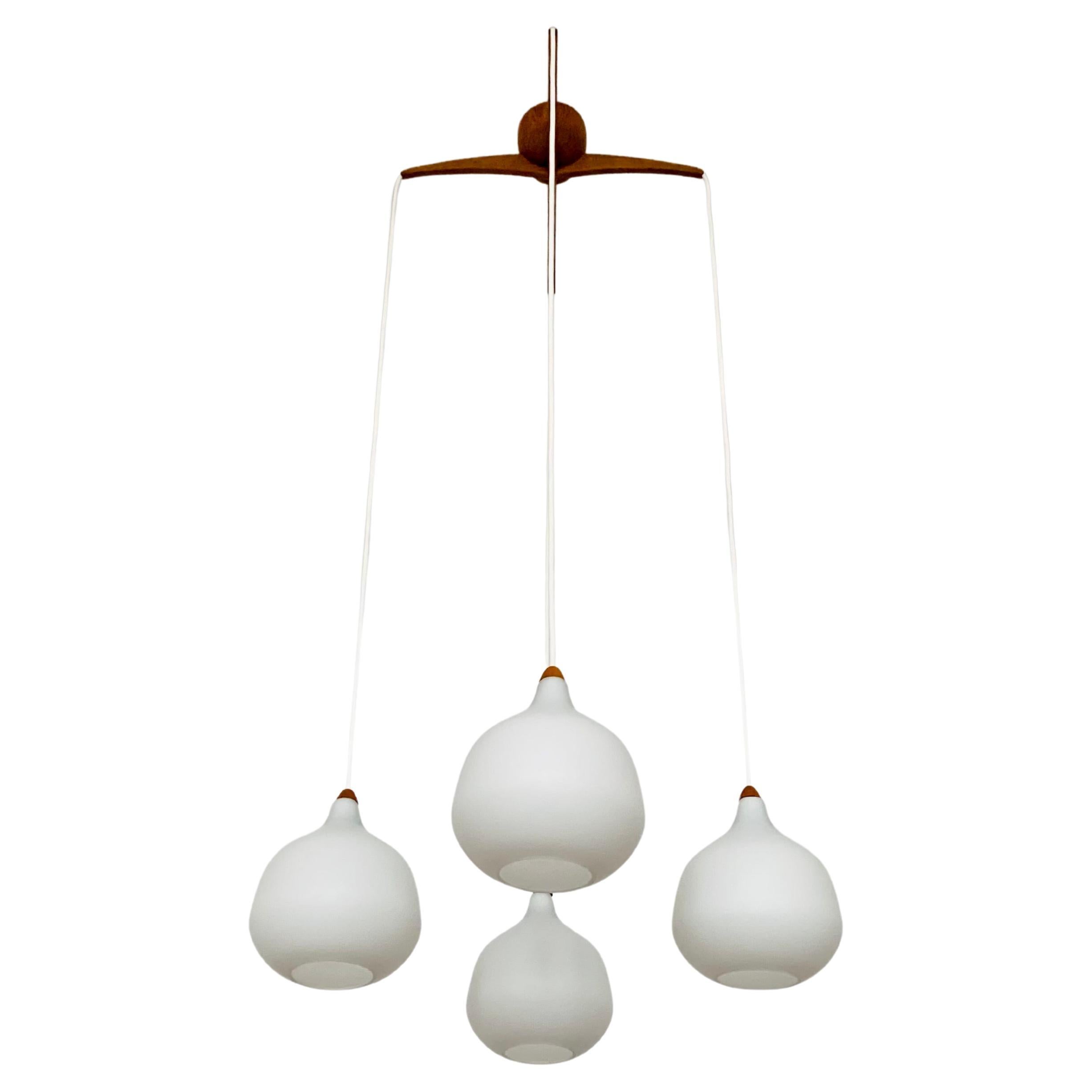 Opaline Cascading Lamp by Uno and Östen Kristiansson for Luxus For Sale