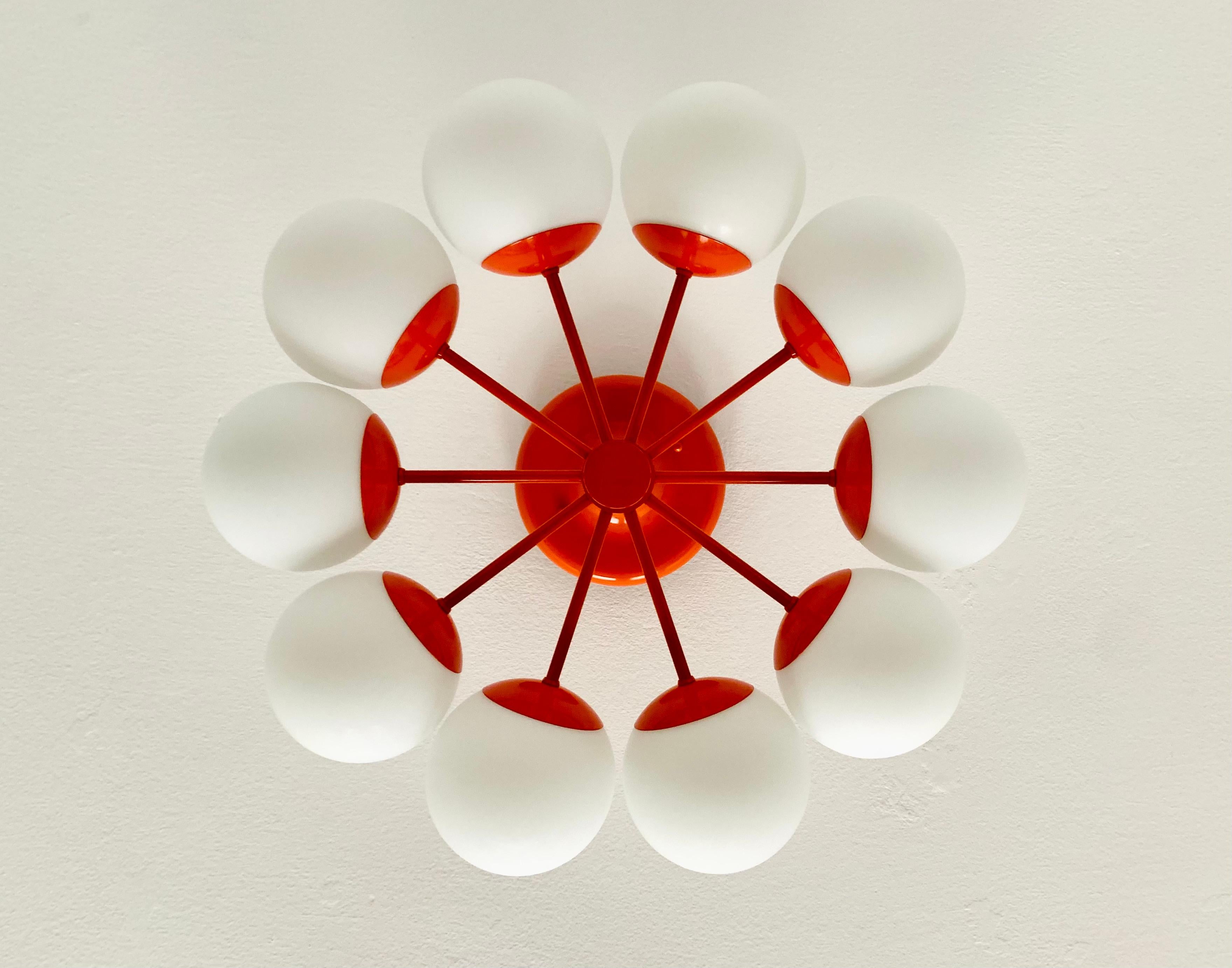 Metal Opaline Ceiling Lamp from Kaiser Leuchten