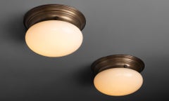 Opaline Ceiling Lights, England circa 1950