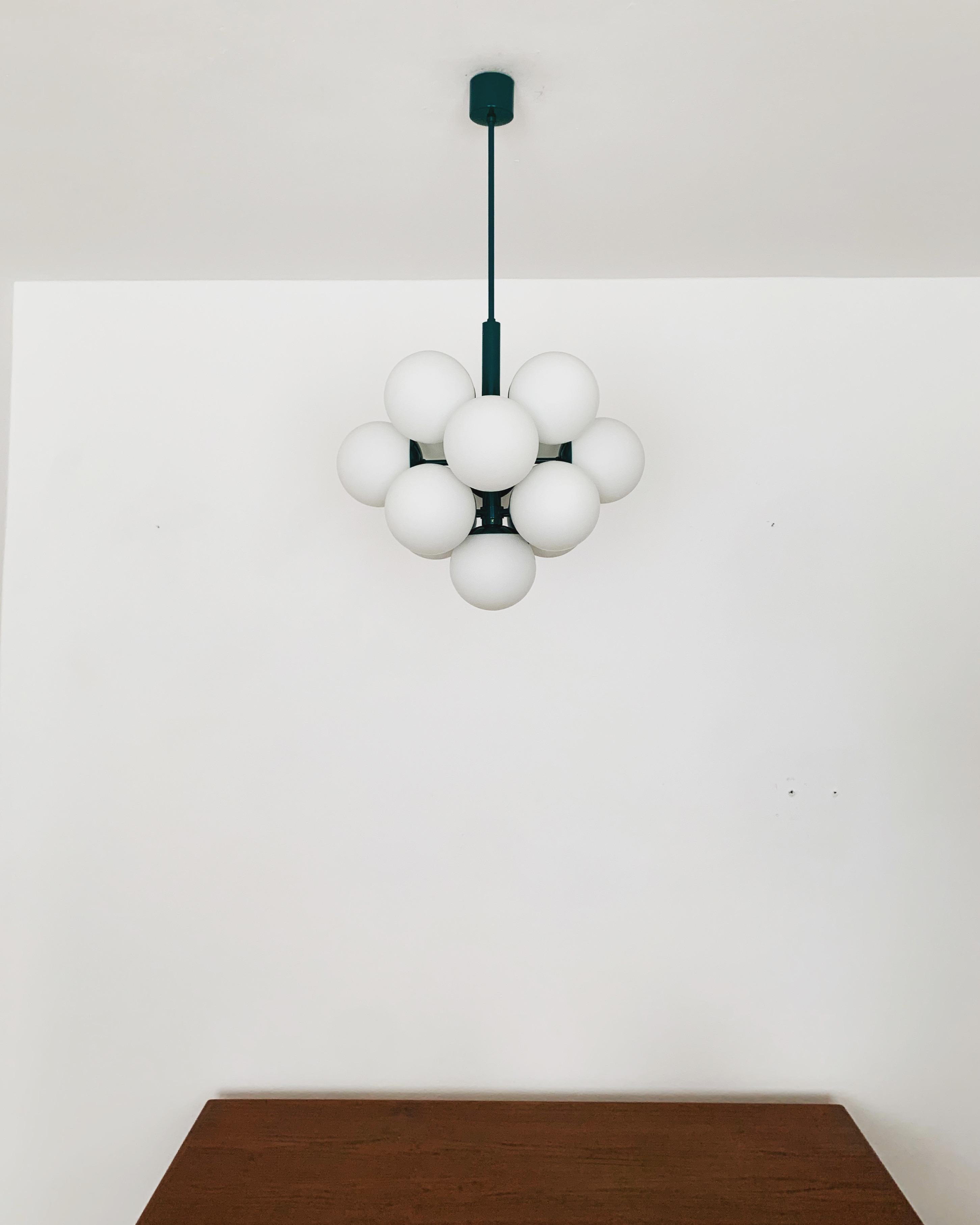 Opaline Chandelier by Kaiser Leuchten In Good Condition For Sale In München, DE