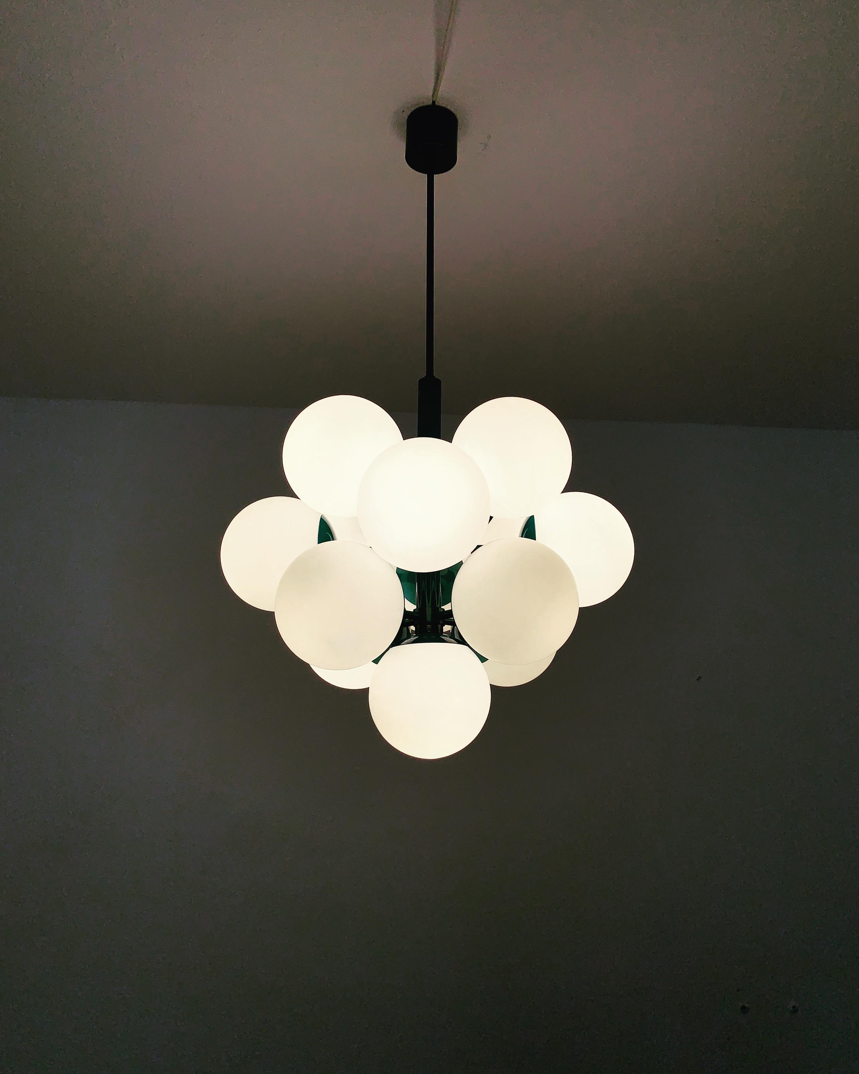 Opaline Chandelier by Kaiser Leuchten For Sale 2