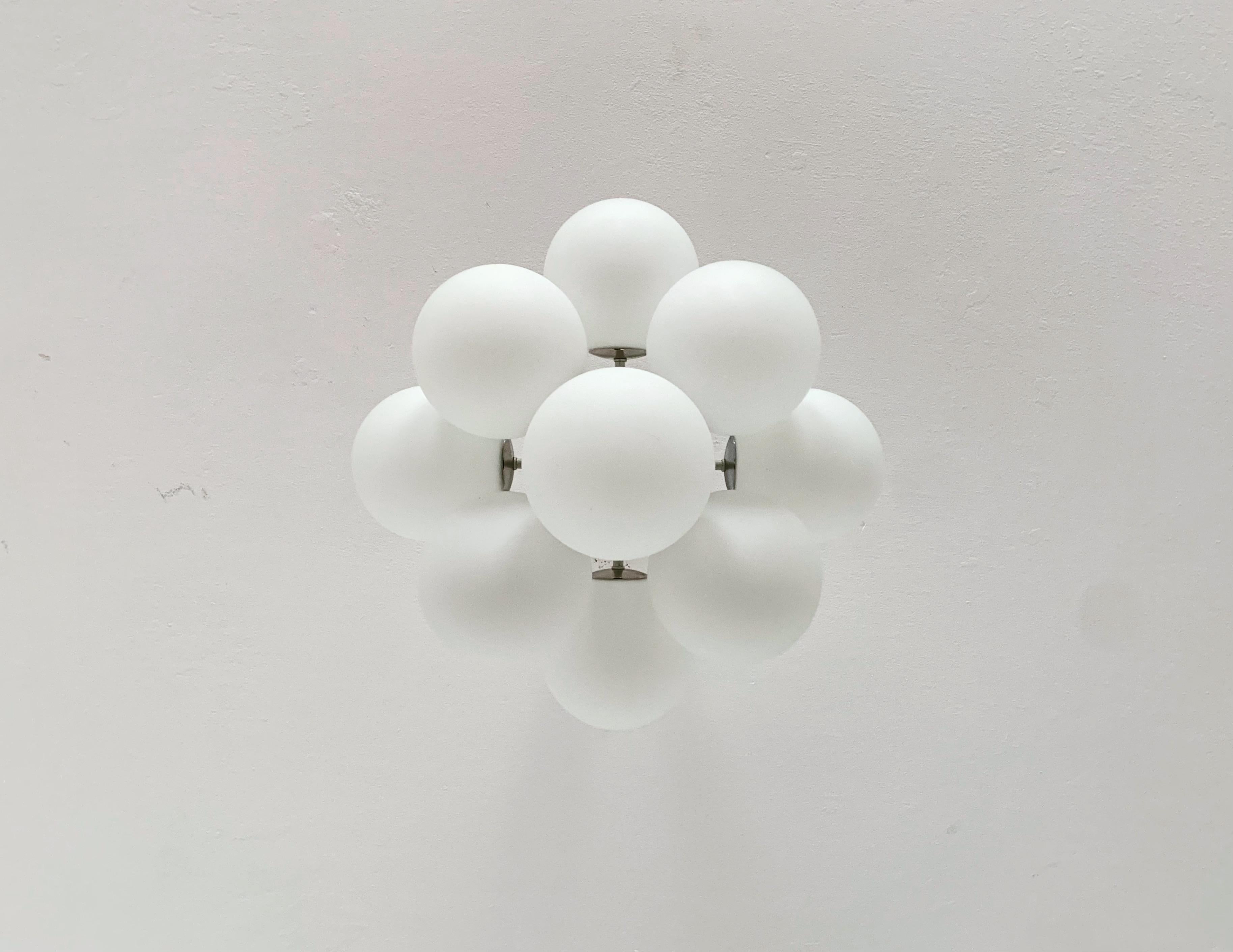 Opaline Chandelier by Max Bill for Temde In Good Condition For Sale In München, DE