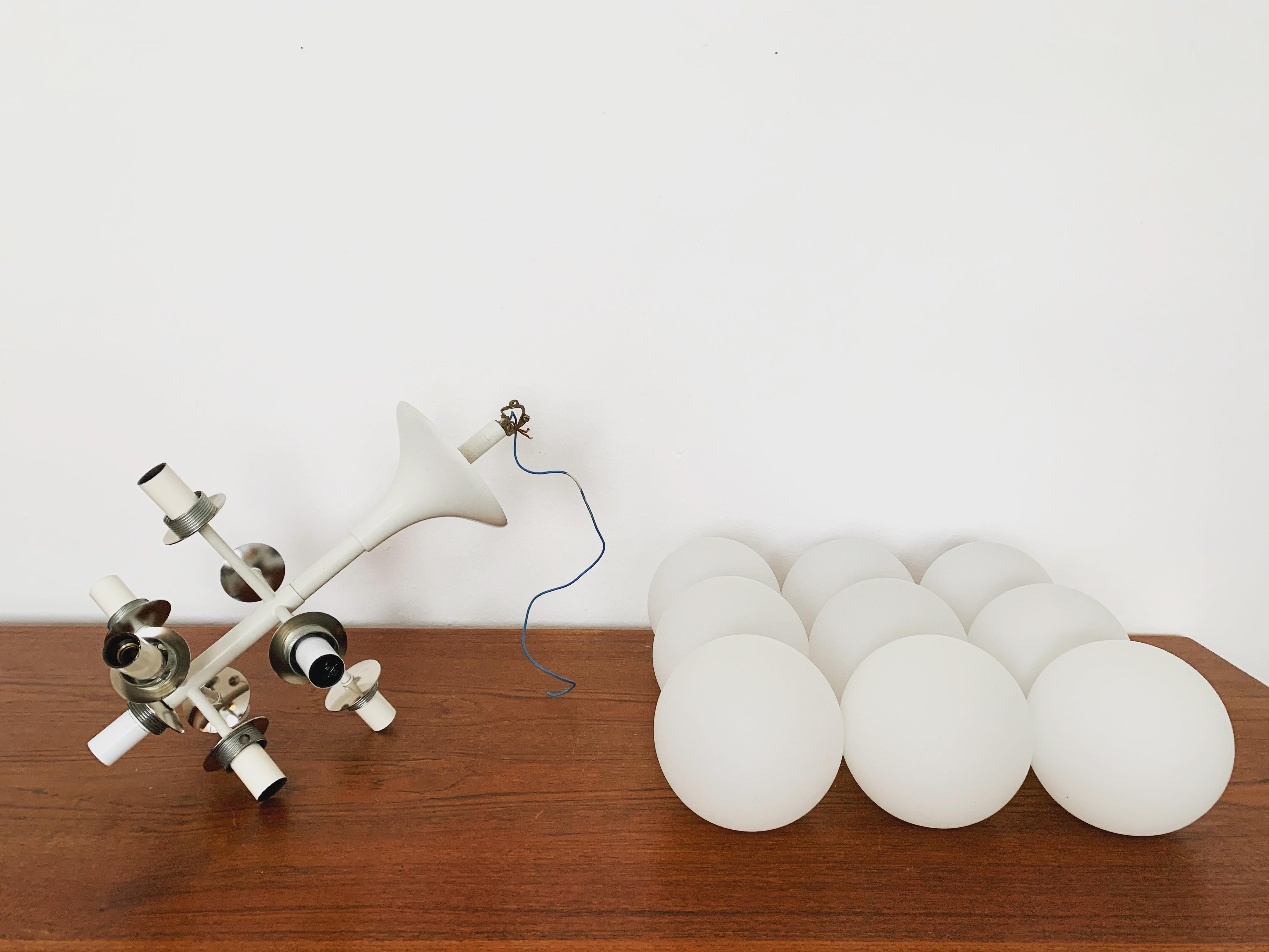 Opaline Chandelier by Max Bill for Temde For Sale 2