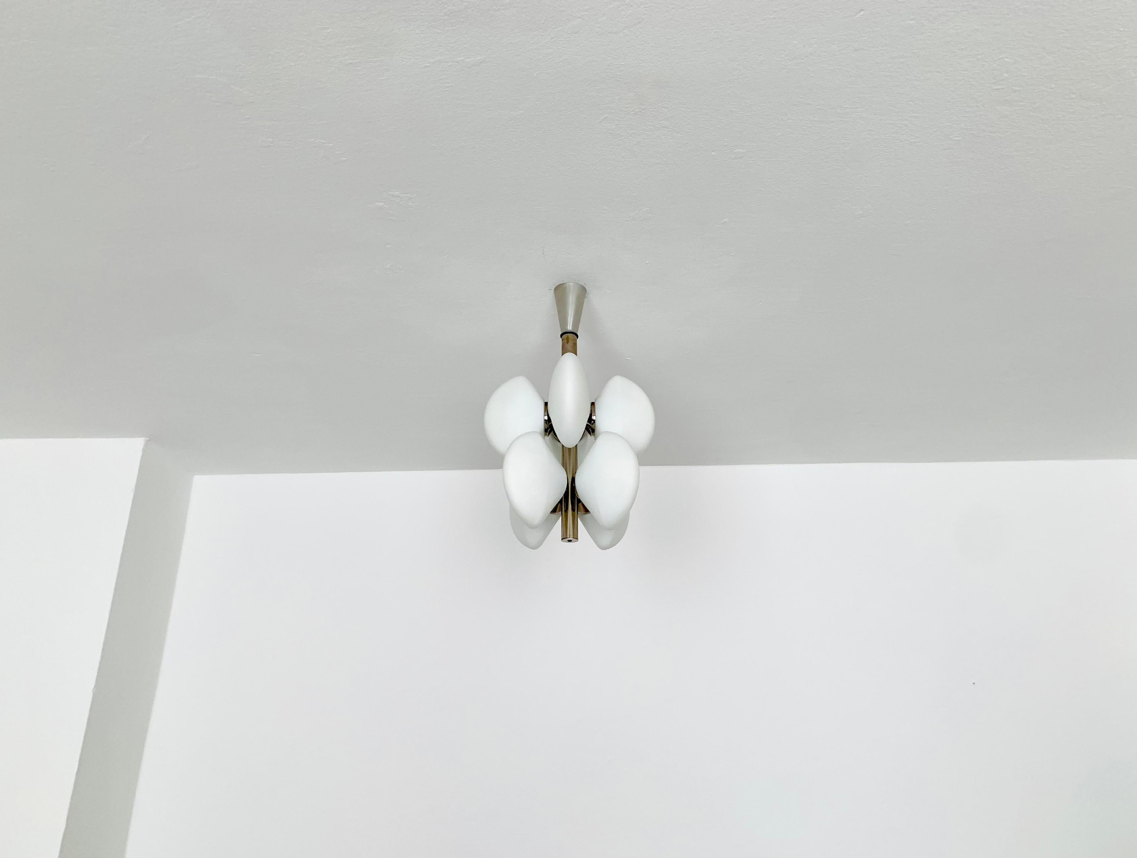 German Opaline Chandelier For Sale