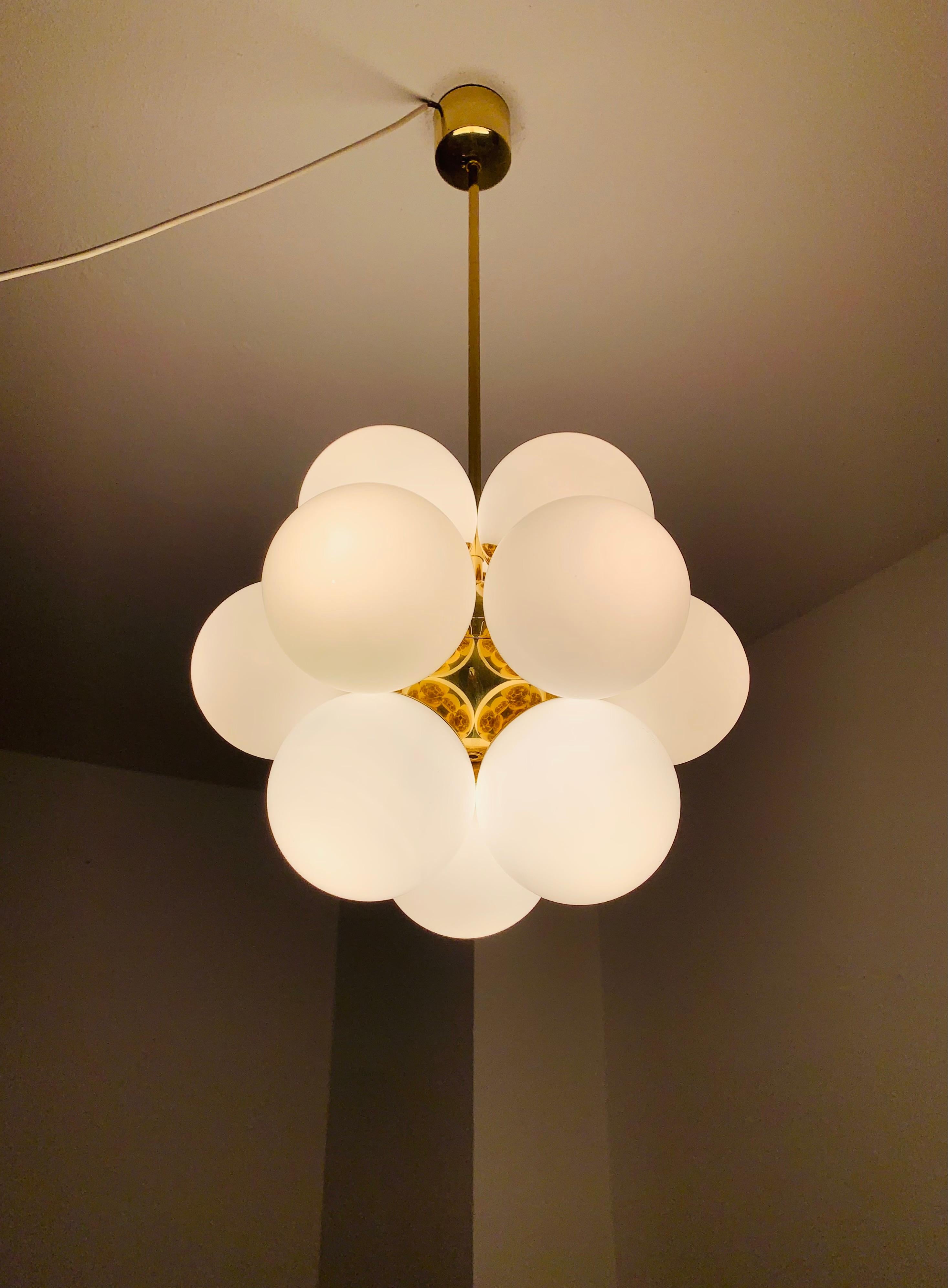 Opaline Chandelier from Kaiser Leuchten For Sale 3