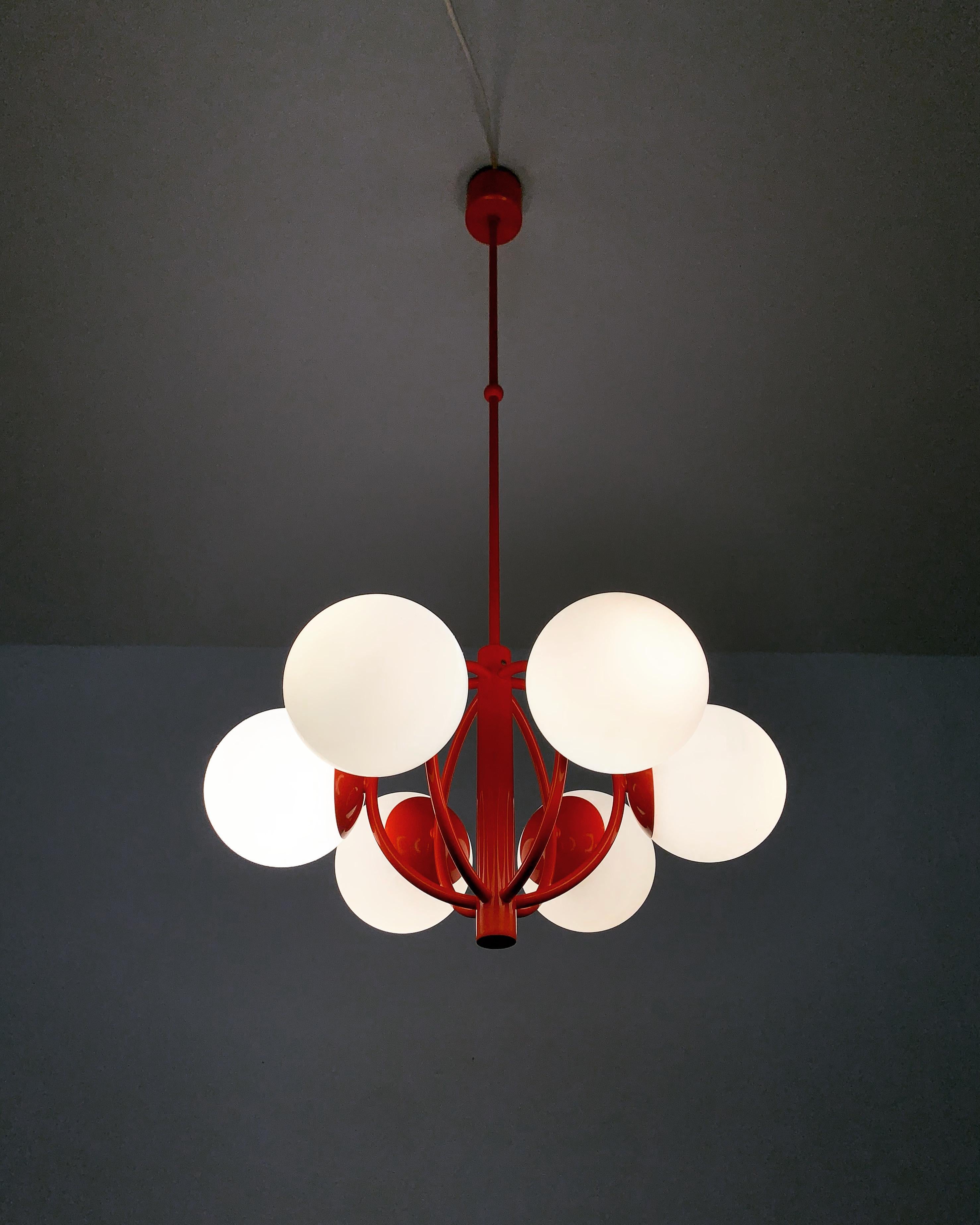 Opaline Chandelier from Kaiser Leuchten For Sale 3