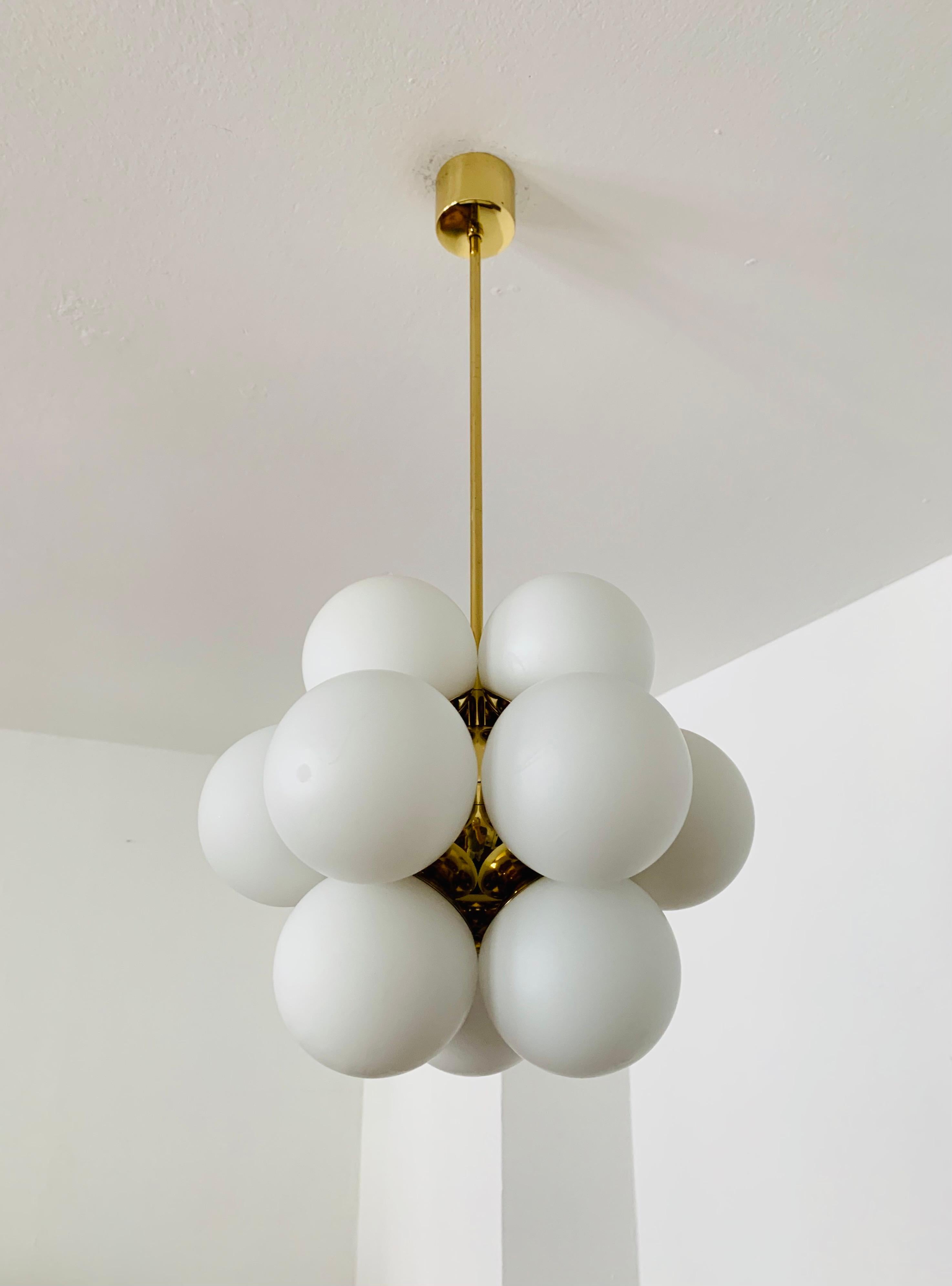 Opaline Chandelier from Kaiser Leuchten For Sale 1
