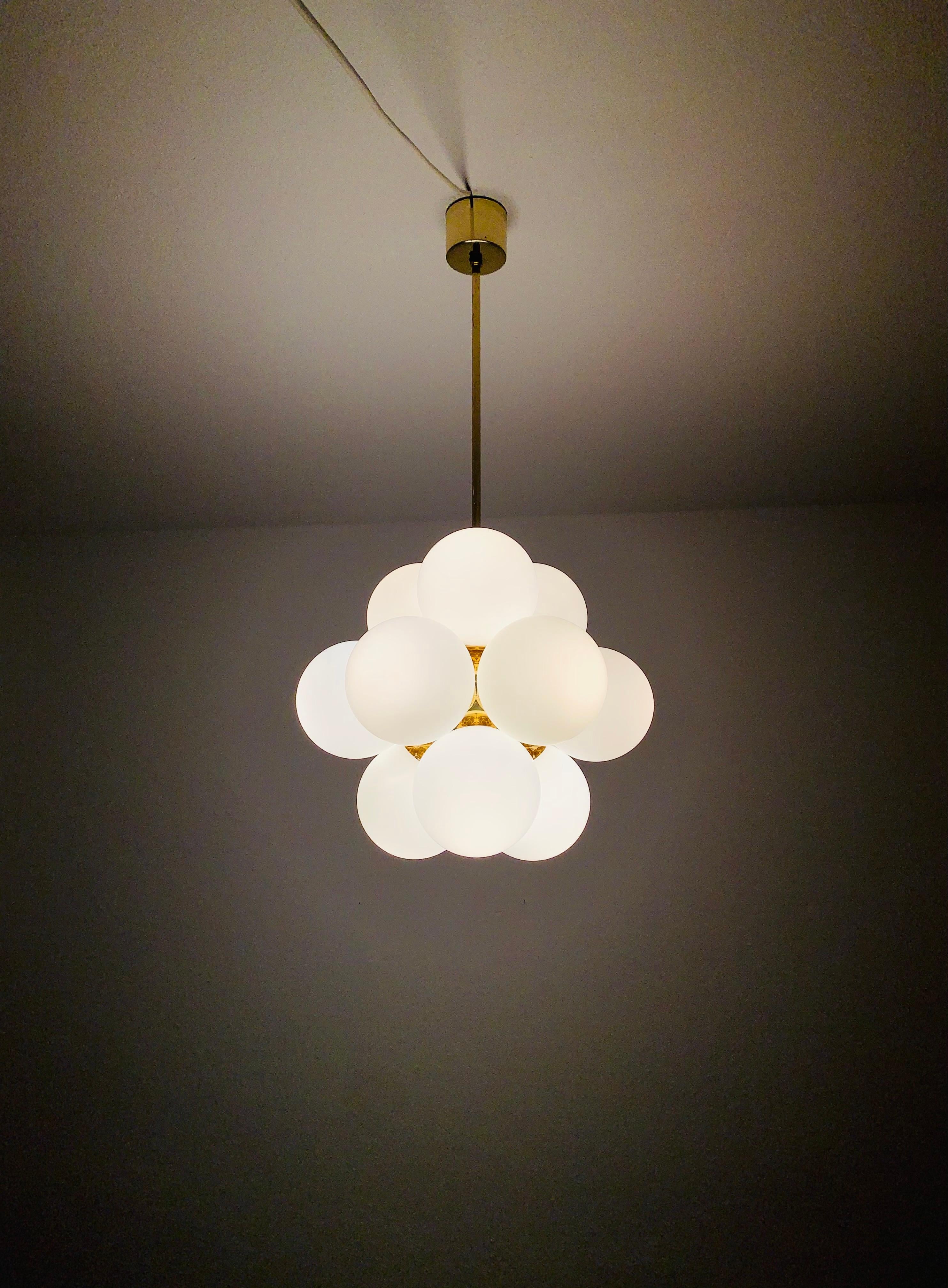 Opaline Chandelier from Kaiser Leuchten For Sale 2