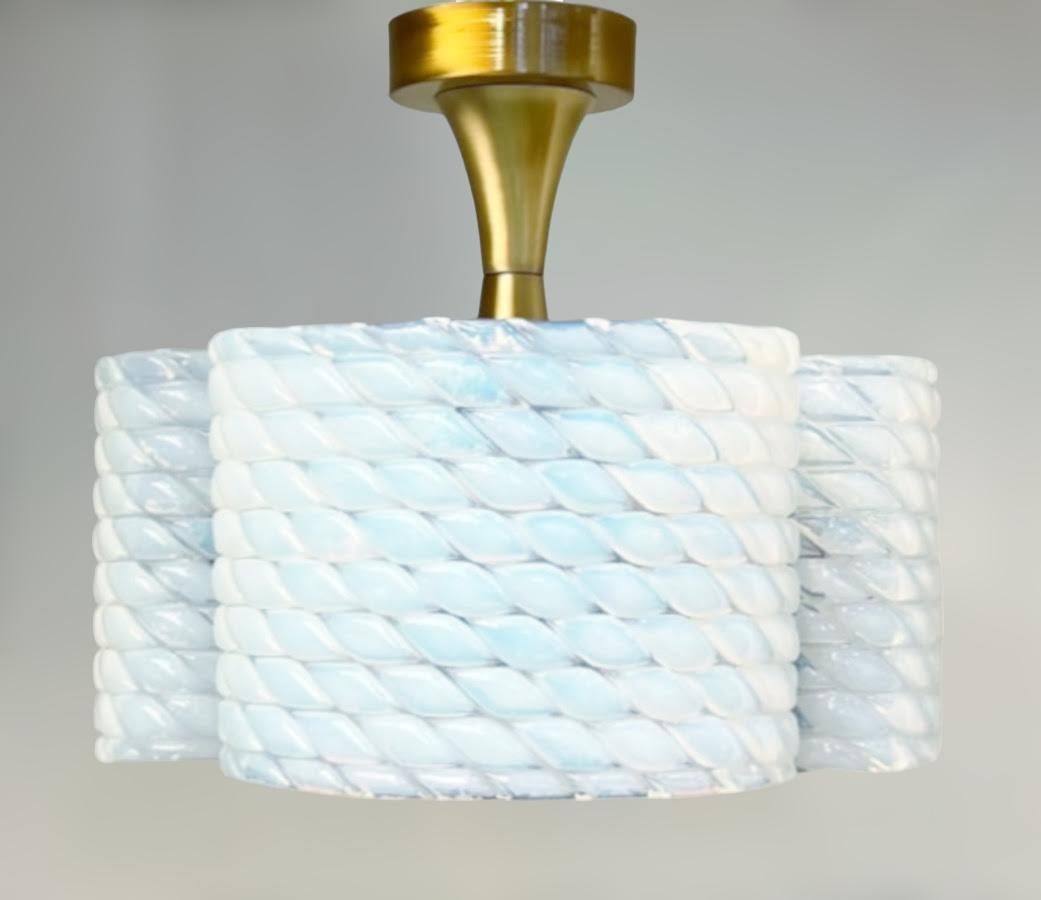 XXI secolo e contemporaneo Lampadario Opaline Diamante di Fabio Ltd in vendita
