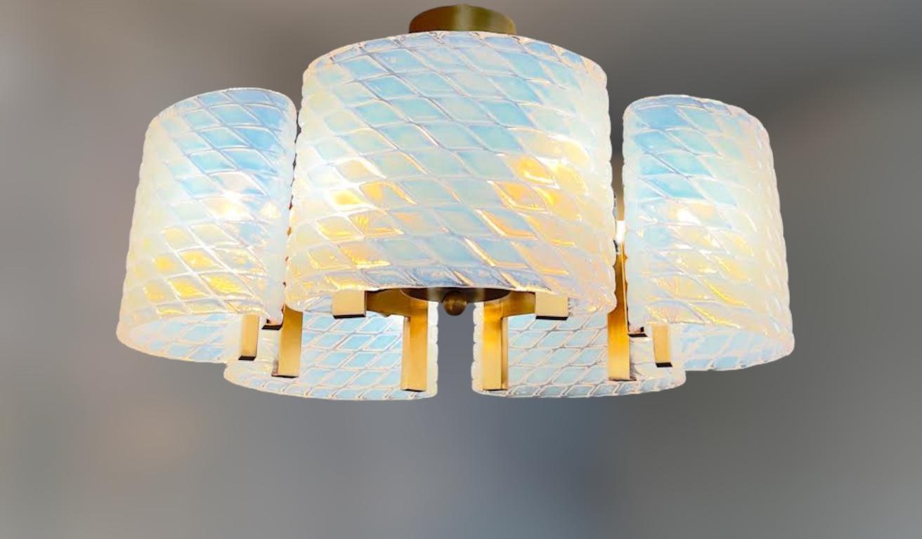Opaline Diamante Chandelier by Fabio Ltd For Sale 2