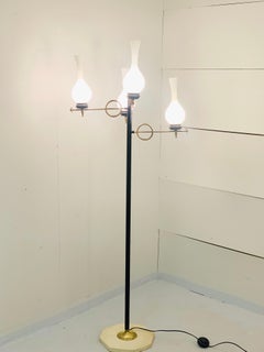 Opaline Floor Lamp - Italy, circa 1950s