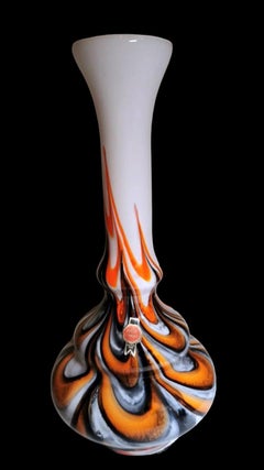 Opaline Florence VB Large Italian Multicolor Vase Vetreria Barbieri Empoli