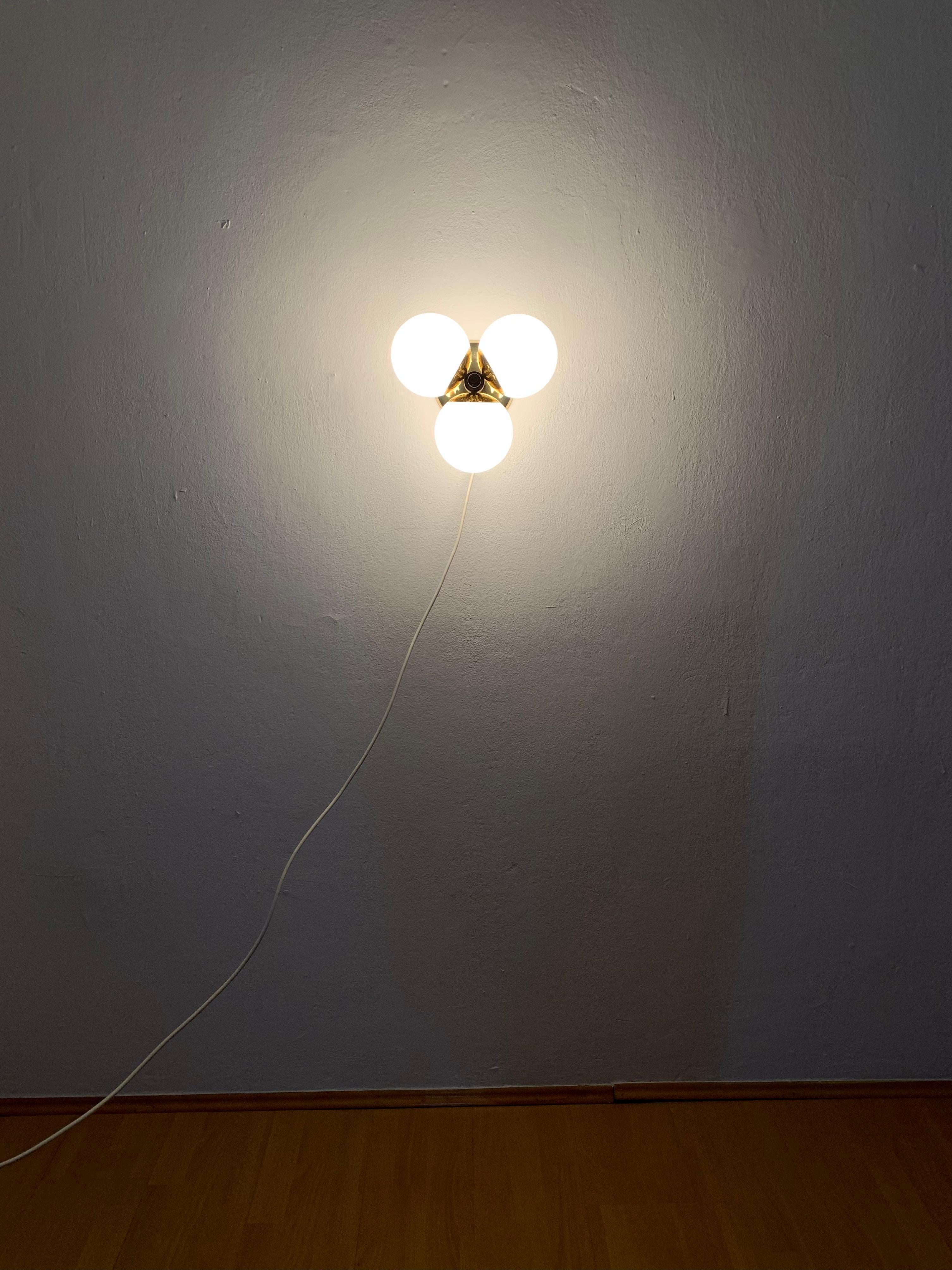 Opaline Flush Lamp by Kaiser Leuchten For Sale 3