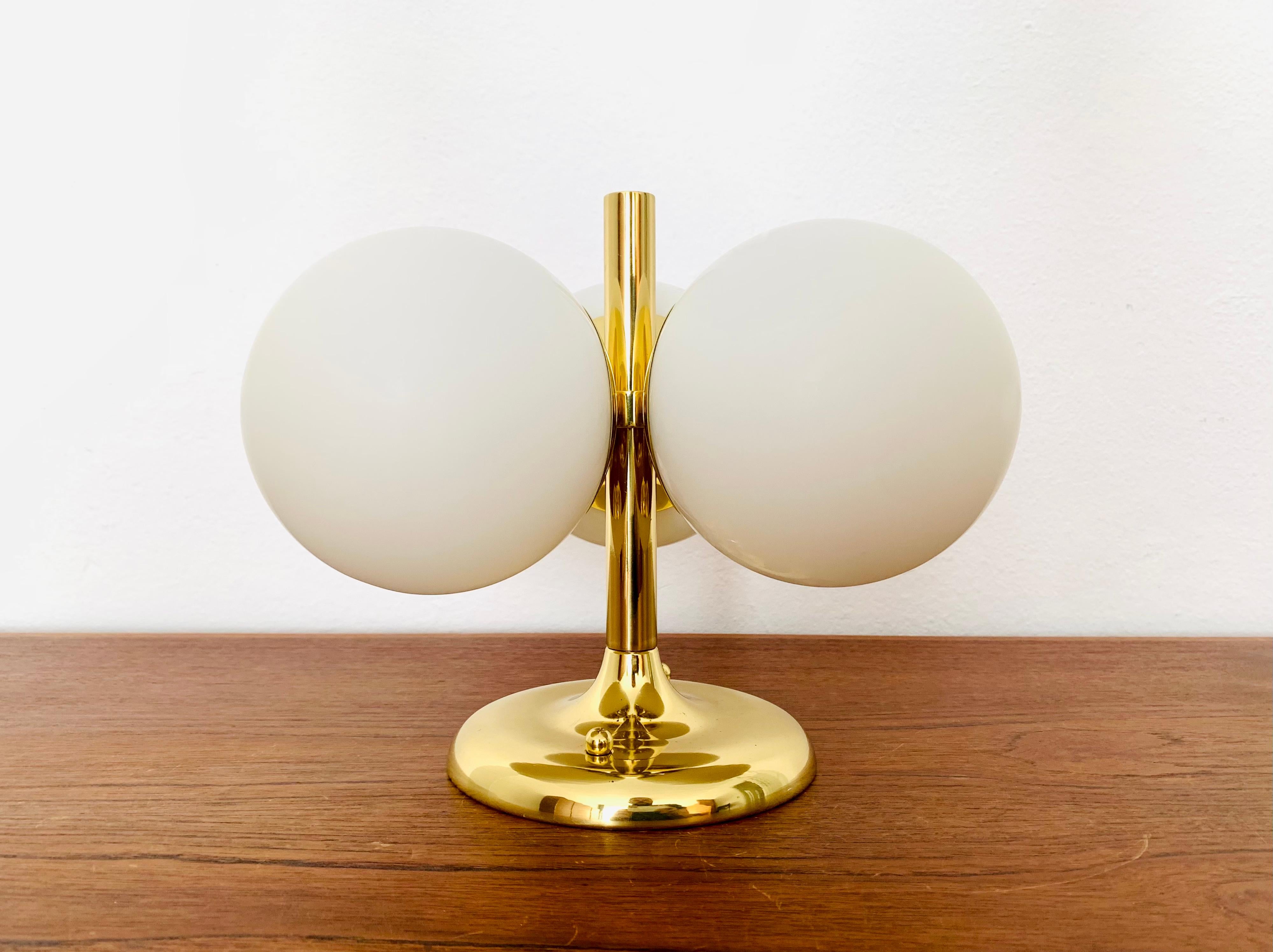 Mid-20th Century Opaline Flush Lamp by Kaiser Leuchten For Sale